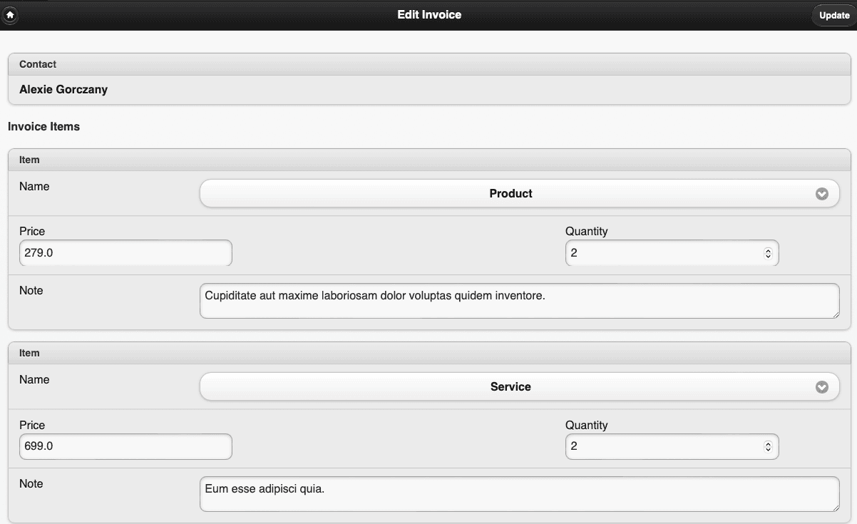 MBLZ Invoice Editor